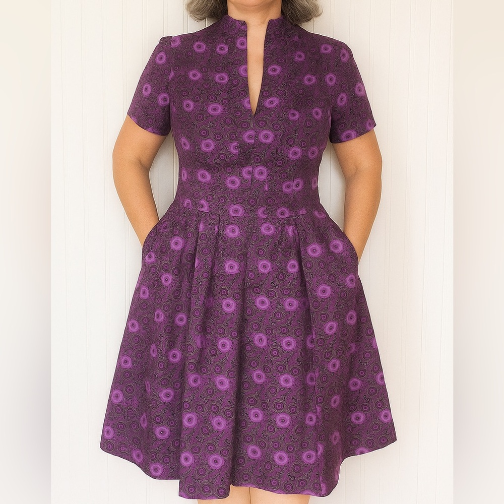 Vintage handmade purple modest/Mennonite dress